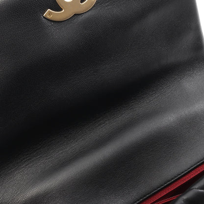 19 ディズヌフ マトラッセ チェーンショルダーバッグ ラムスキン ブラック コンビ金具 2WAY シャネル バッグ CHANEL