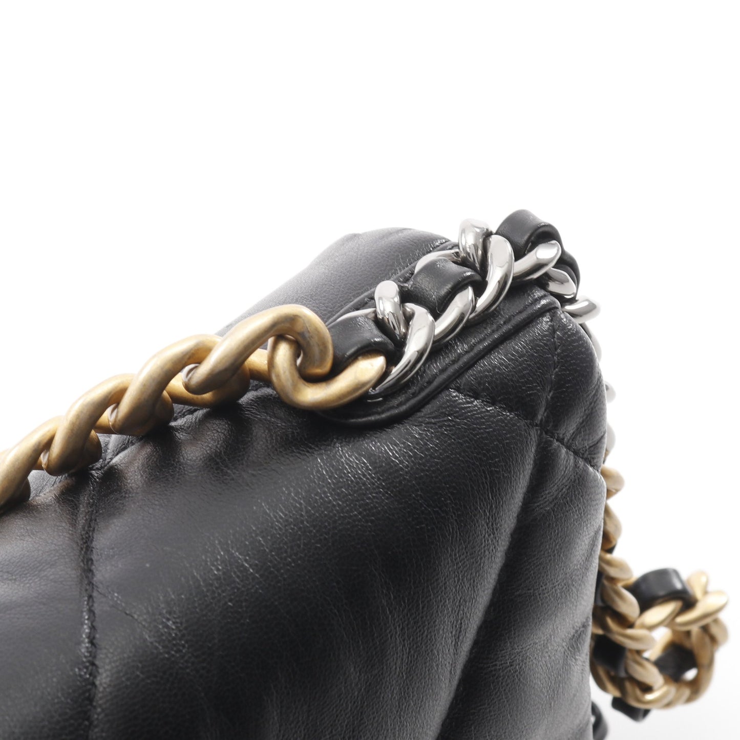 19 ディズヌフ マトラッセ チェーンショルダーバッグ ラムスキン ブラック コンビ金具 2WAY シャネル バッグ CHANEL