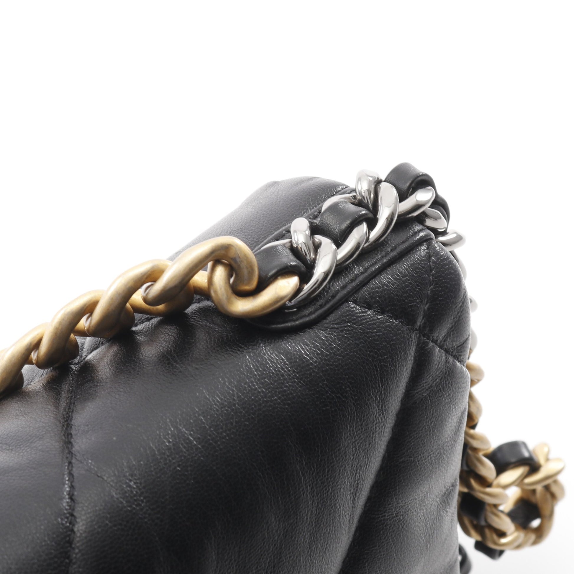 19 ディズヌフ マトラッセ チェーンショルダーバッグ ラムスキン ブラック コンビ金具 2WAY シャネル バッグ CHANEL
