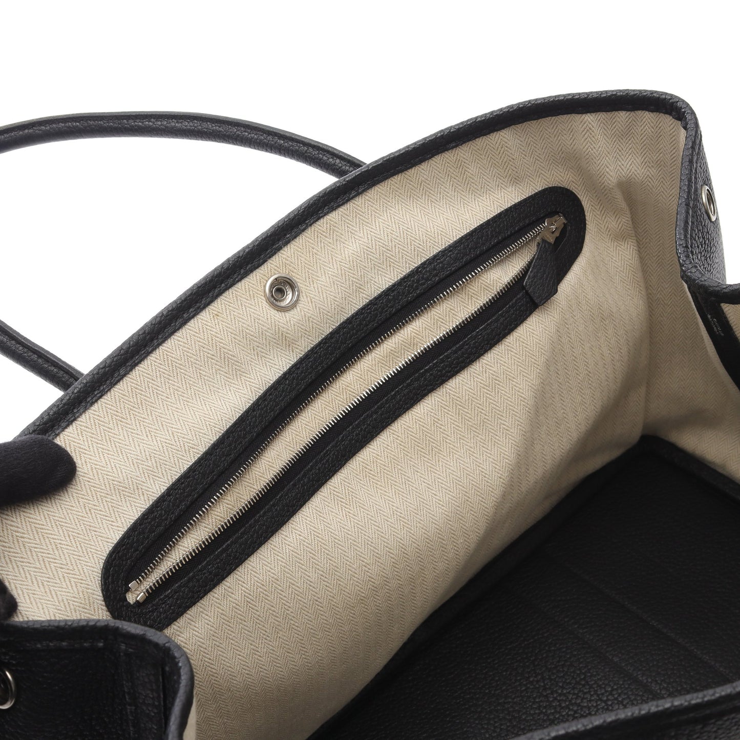 ガーデンパーティPM ハンドバッグ トートバッグ ネゴンダ ブラック シルバー金具 X刻印 エルメス バッグ HERMES