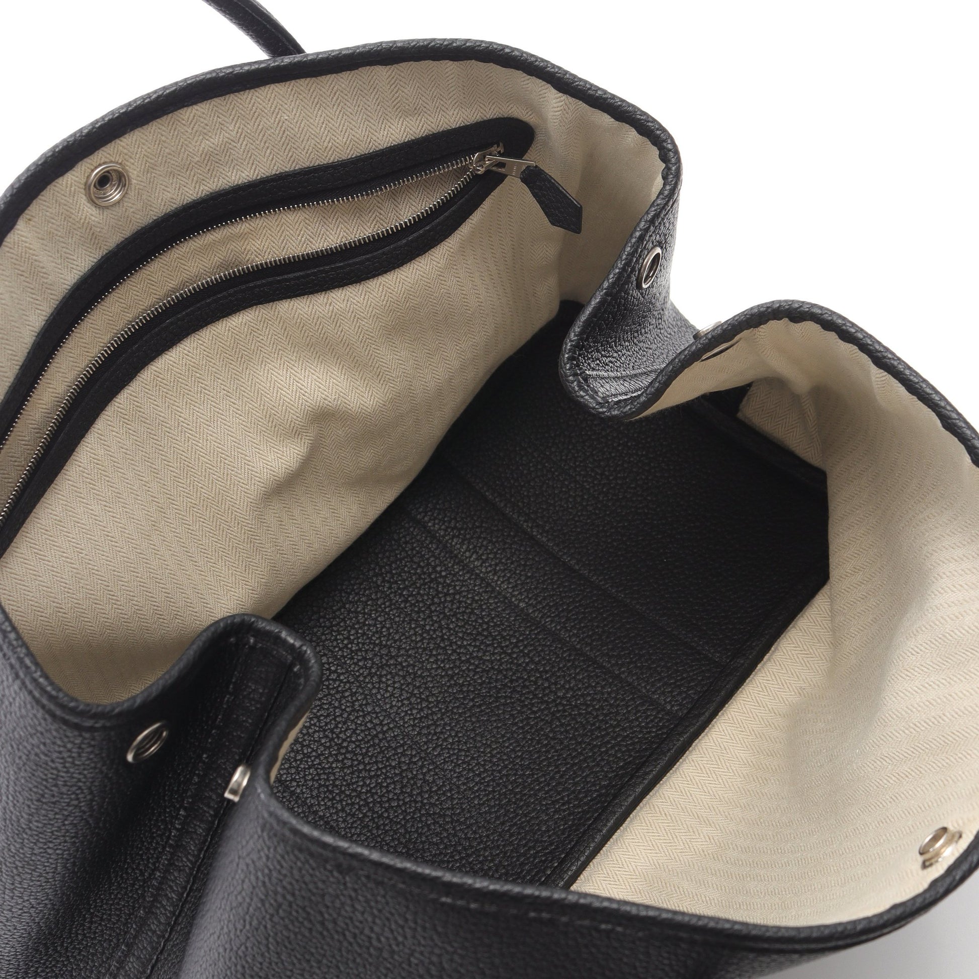 ガーデンパーティPM ハンドバッグ トートバッグ ネゴンダ ブラック シルバー金具 X刻印 エルメス バッグ HERMES