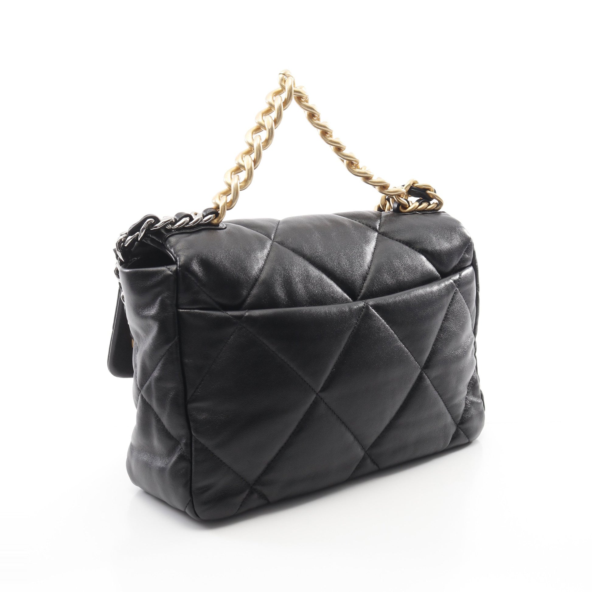 19 ディズヌフ マトラッセ チェーンショルダーバッグ ラムスキン ブラック コンビ金具 2WAY シャネル バッグ CHANEL