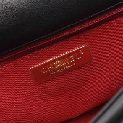 19 ディズヌフ マトラッセ チェーンショルダーバッグ ラムスキン ブラック コンビ金具 2WAY シャネル バッグ CHANEL