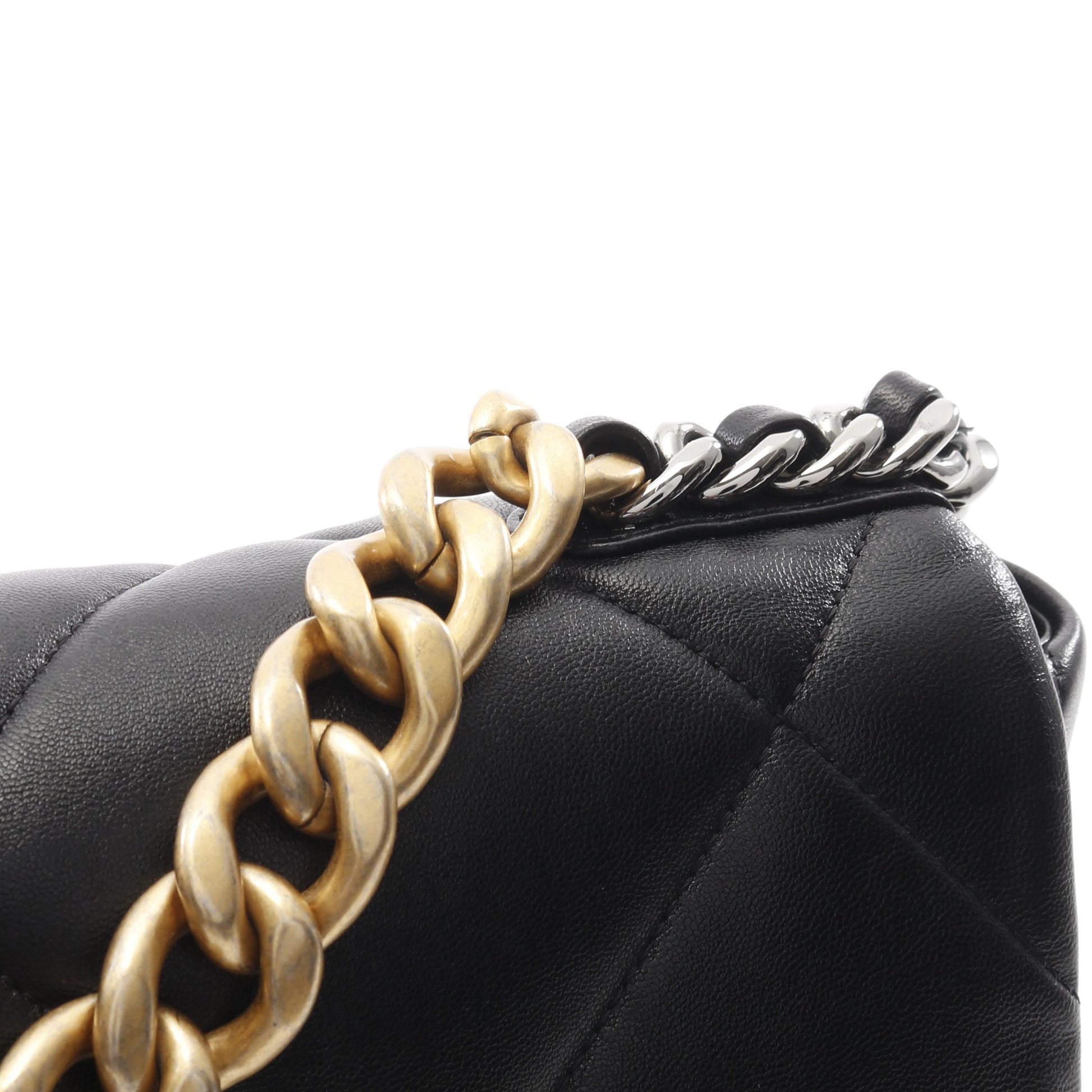 19 ディズヌフ マトラッセ チェーンショルダーバッグ ラムスキン ブラック コンビ金具 2WAY シャネル バッグ CHANEL