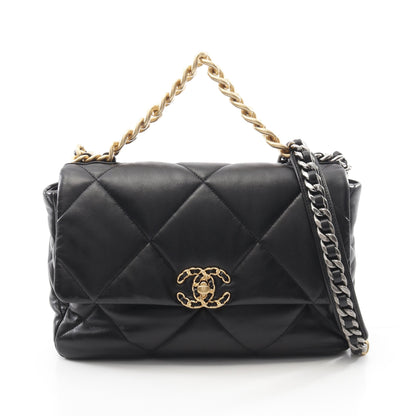 19 ディズヌフ マトラッセ チェーンショルダーバッグ ラムスキン ブラック コンビ金具 2WAY シャネル バッグ CHANEL