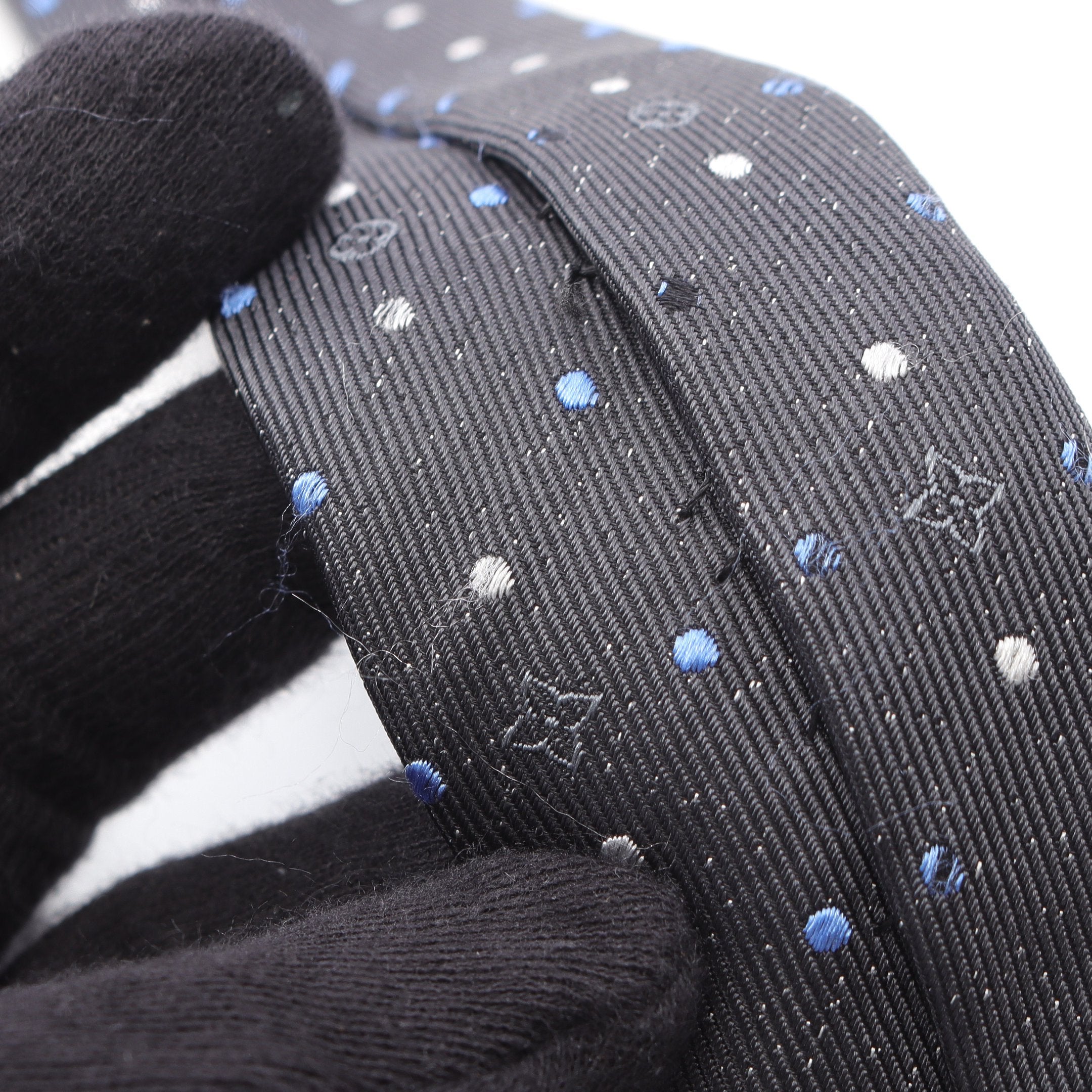 クラヴァット モノグラム スポッティ ネクタイ シルク ブラック マルチ