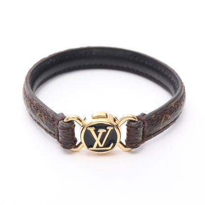 LVクリックイット モノグラム ブレスレット PVC レザー GP ブラウン ブラック ルイヴィトン アクセサリー LOUIS VUITTON