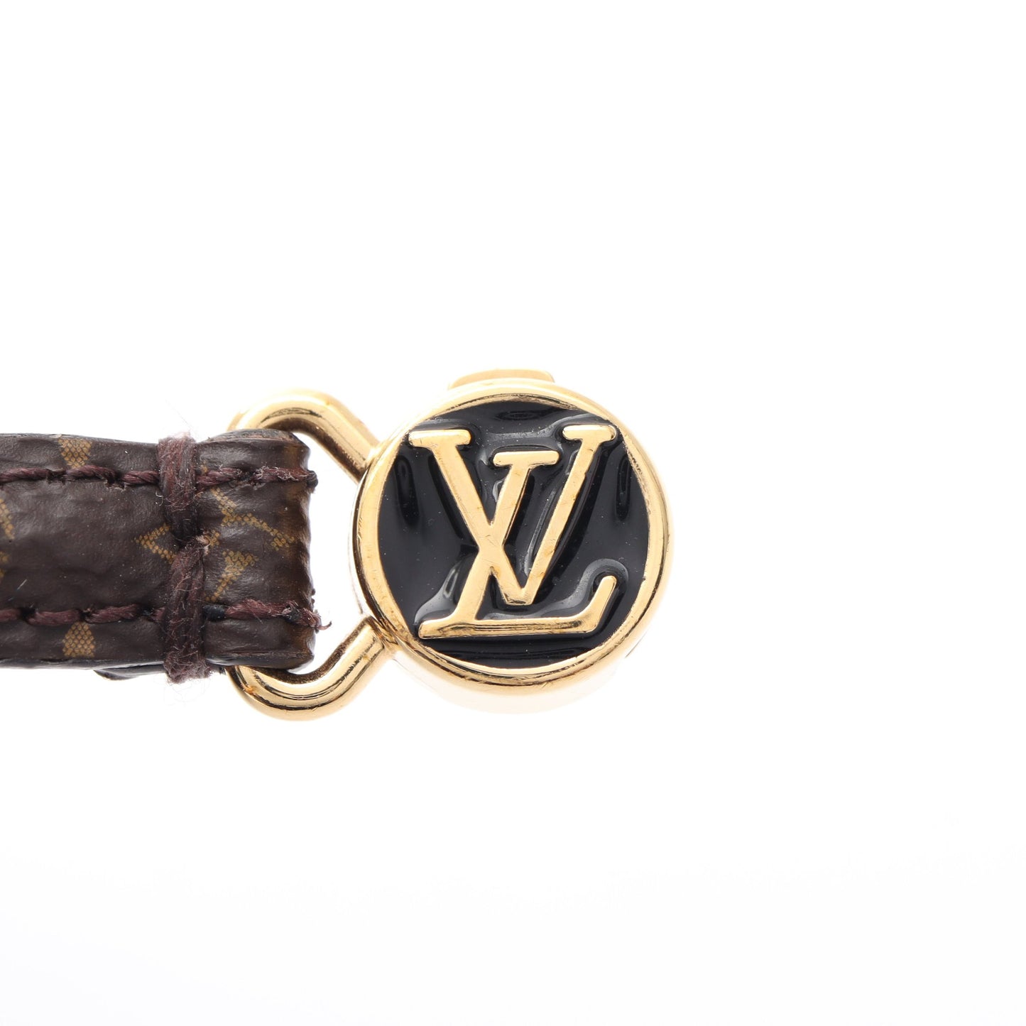 LVクリックイット モノグラム ブレスレット PVC レザー GP ブラウン ブラック ルイヴィトン アクセサリー LOUIS VUITTON