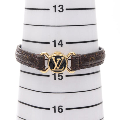 LVクリックイット モノグラム ブレスレット PVC レザー GP ブラウン ブラック ルイヴィトン アクセサリー LOUIS VUITTON