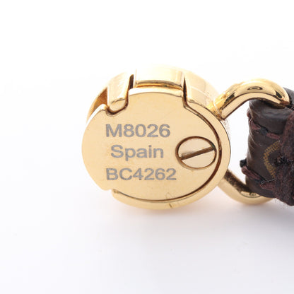 LVクリックイット モノグラム ブレスレット PVC レザー GP ブラウン ブラック ルイヴィトン アクセサリー LOUIS VUITTON