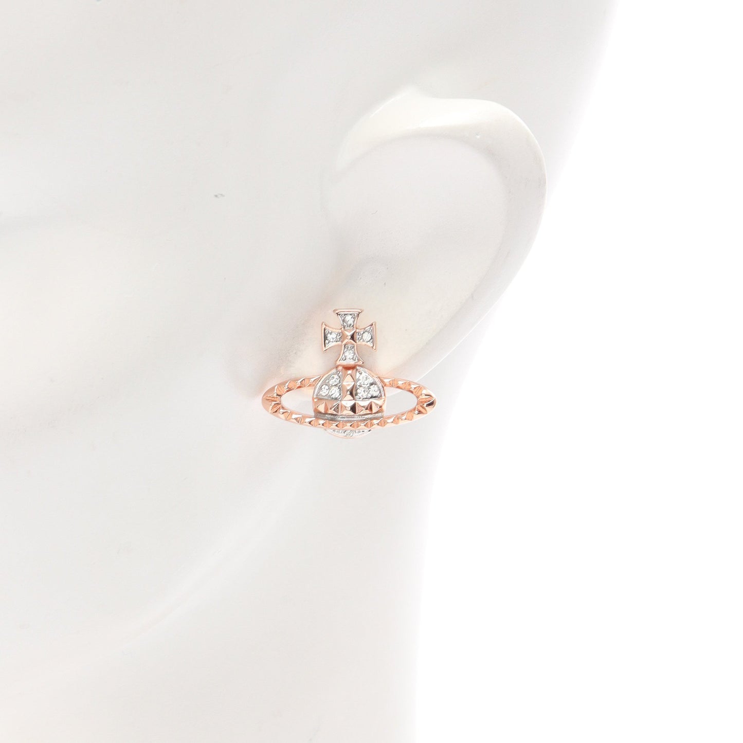 MAYFAIR BAS RELIEF メイフェアバスレリーフ ピアス GP ラインストーン ピンクゴールド クリア ヴィヴィアンウエストウッド アクセサリー Vivienne Westwood