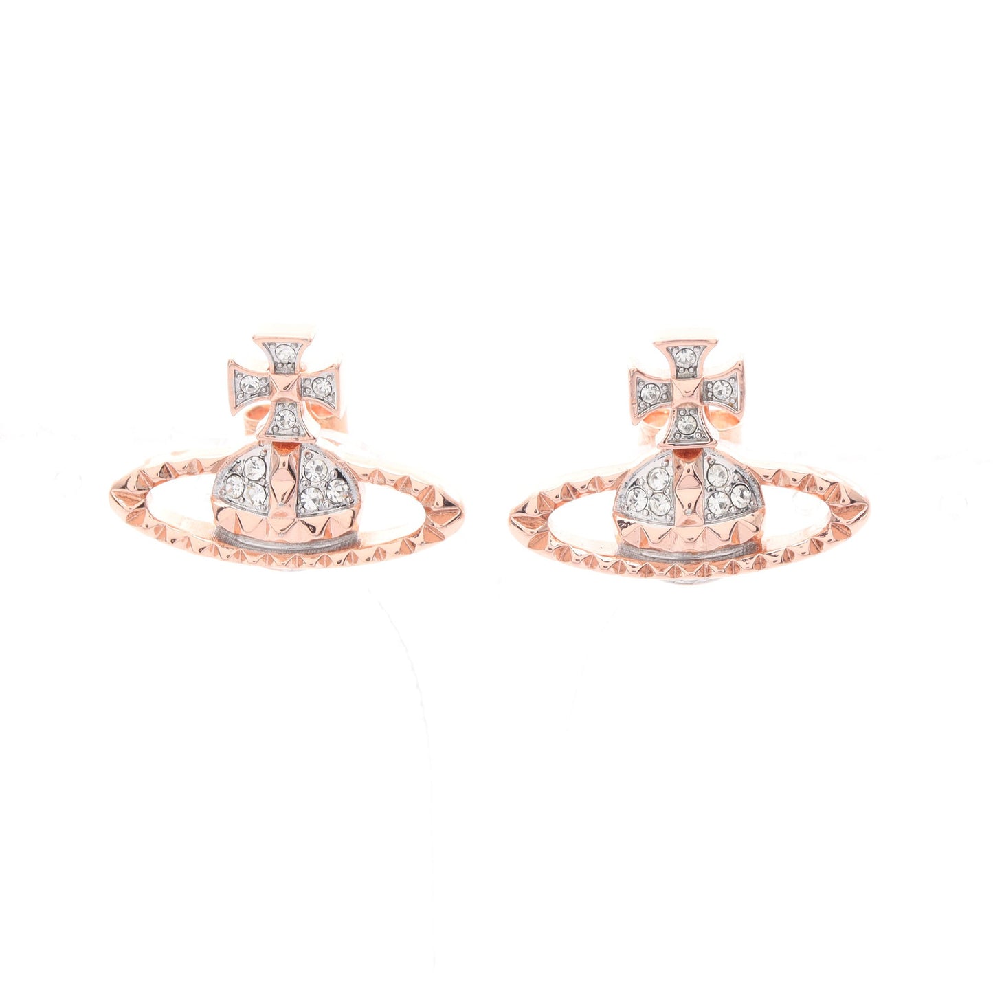 MAYFAIR BAS RELIEF メイフェアバスレリーフ ピアス GP ラインストーン ピンクゴールド クリア ヴィヴィアンウエストウッド アクセサリー Vivienne Westwood