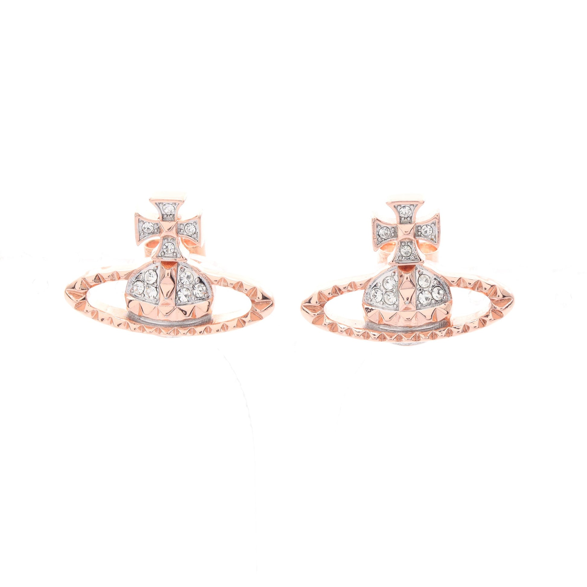 MAYFAIR BAS RELIEF メイフェアバスレリーフ ピアス GP ラインストーン ピンクゴールド クリア ヴィヴィアンウエストウッド アクセサリー Vivienne Westwood