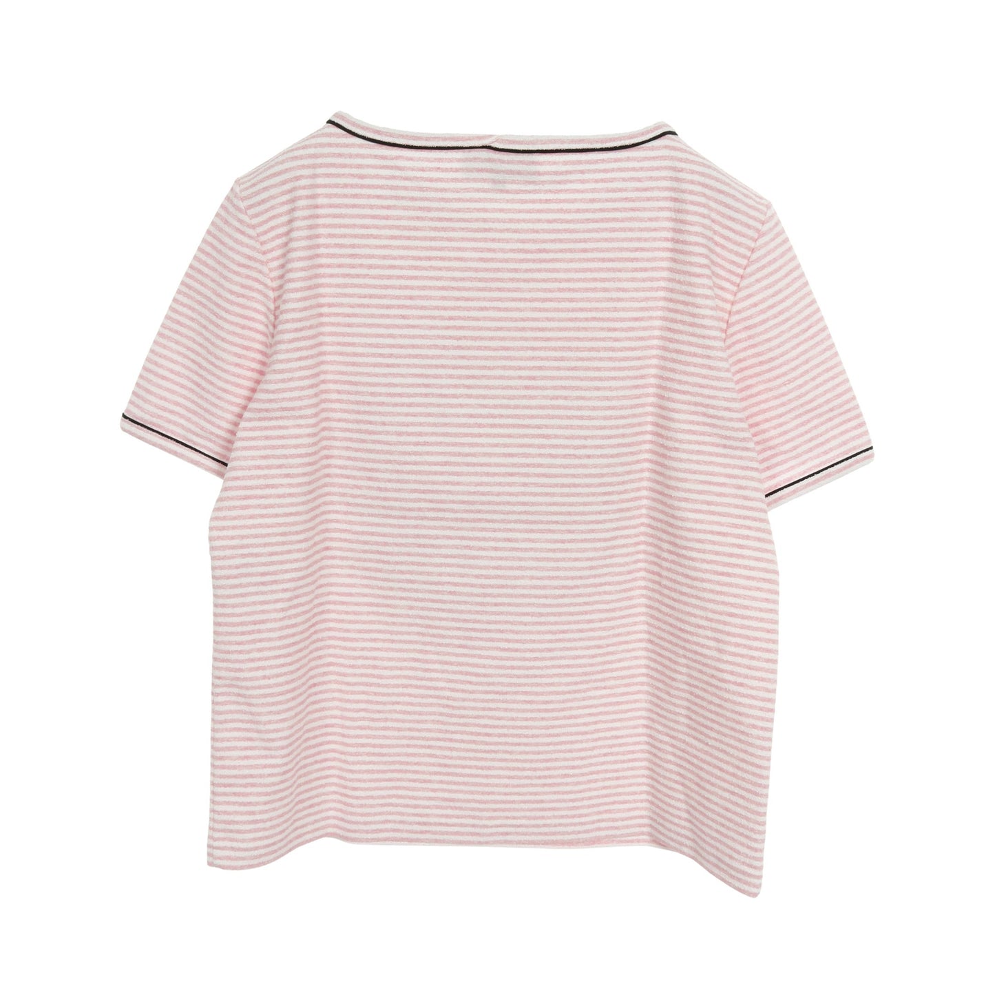 LA PAUSA パイル Tシャツ ボーダー コットン ホワイト ピンク ブラック シャネル トップス CHANEL