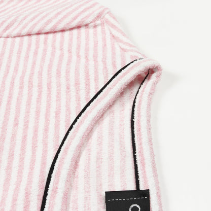 LA PAUSA パイル Tシャツ ボーダー コットン ホワイト ピンク ブラック シャネル トップス CHANEL