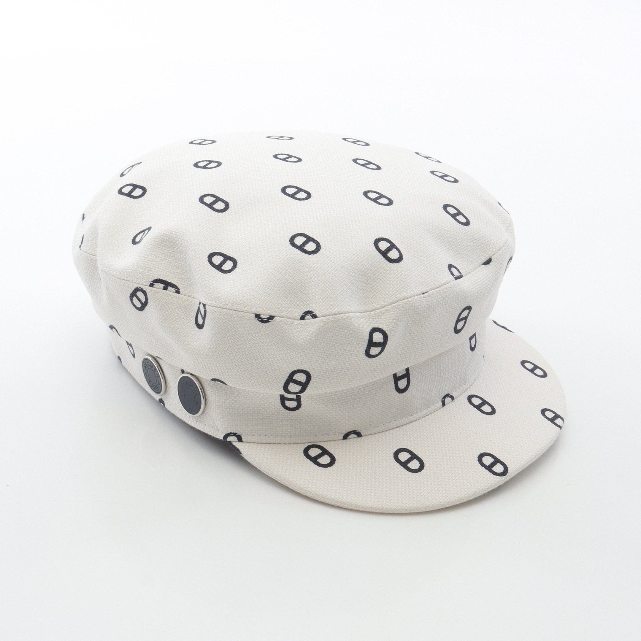 シェーヌダンクル キャスケット 帽子 コットン ホワイト エルメス – RECLO