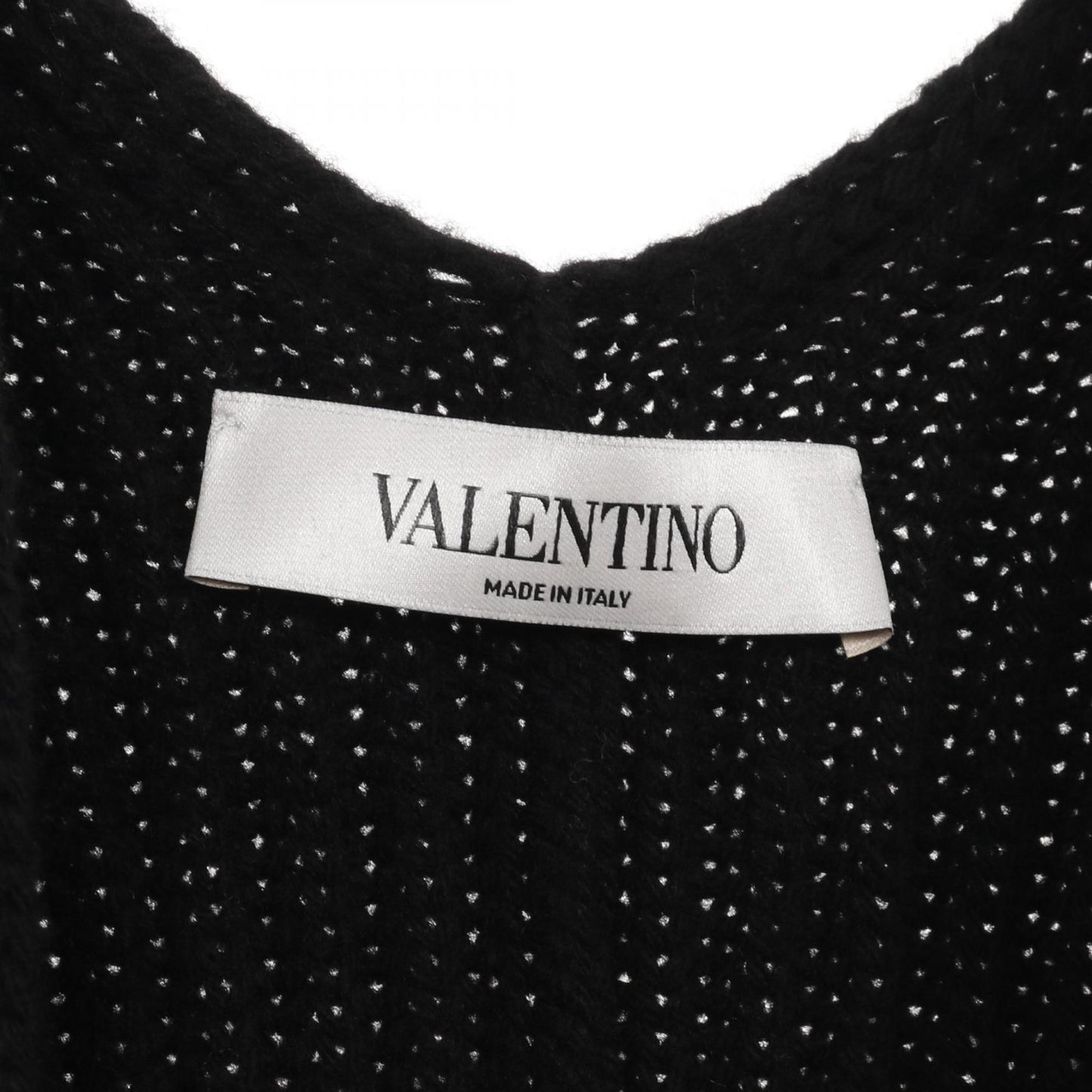 VLTNロゴ ポンチョ ウール ブラック ホワイト ヴァレンティノ アウター VALENTINO