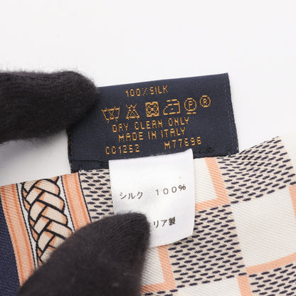 バンドー ダミエアズール インフィニティ スカーフ シルク ホワイト マルチカラー ルイヴィトン 財布・小物 LOUIS VUITTON