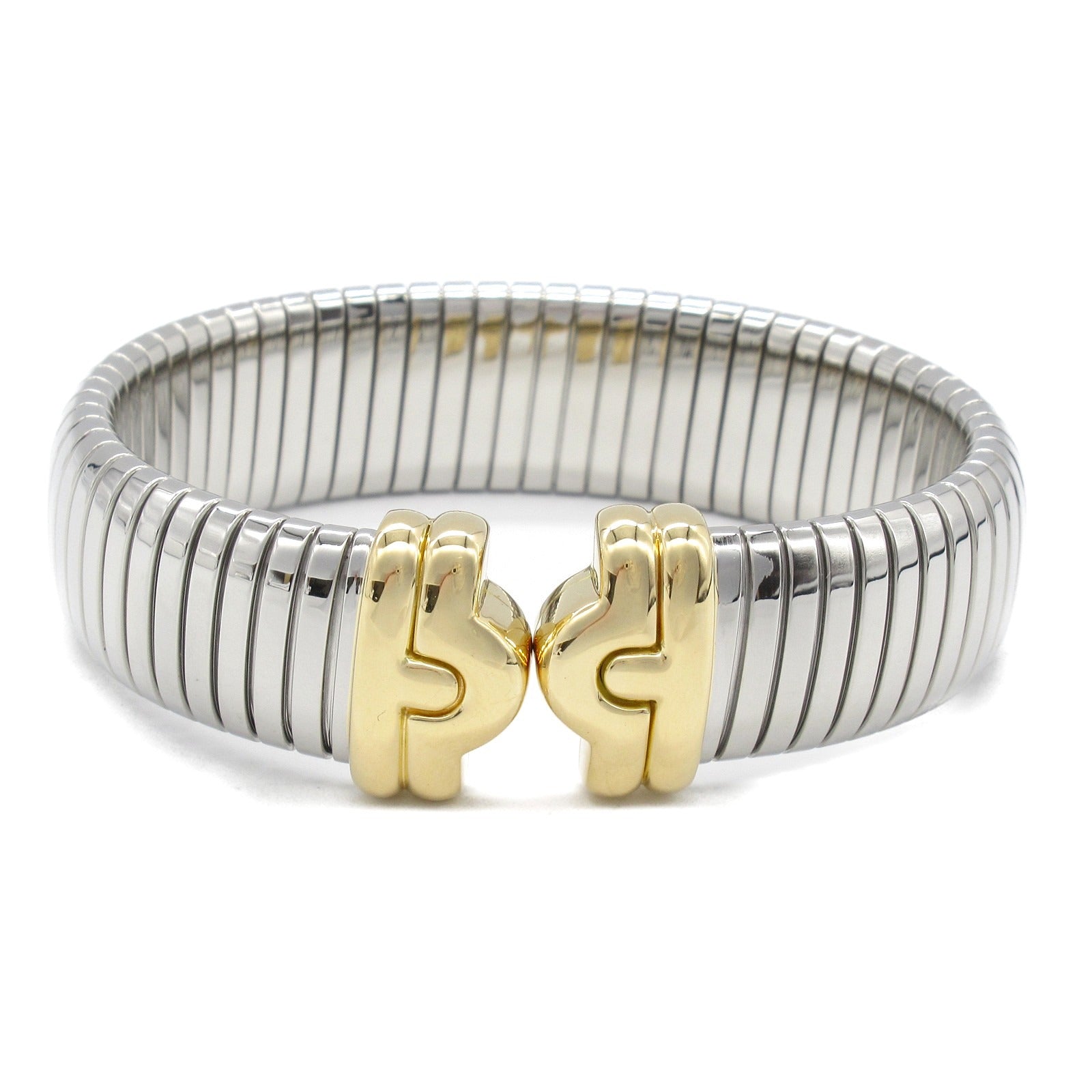 パレンテシスボガスブレスレット ブレスレット K18（イエローゴールド） ステンレススチール シルバー ブルガリ アクセサリー BVLGARI