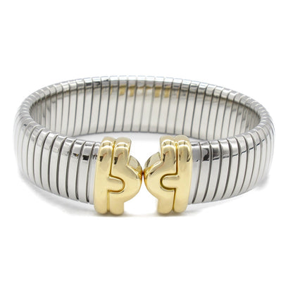 パレンテシスボガスブレスレット ブレスレット K18（イエローゴールド） ステンレススチール シルバー ブルガリ アクセサリー BVLGARI