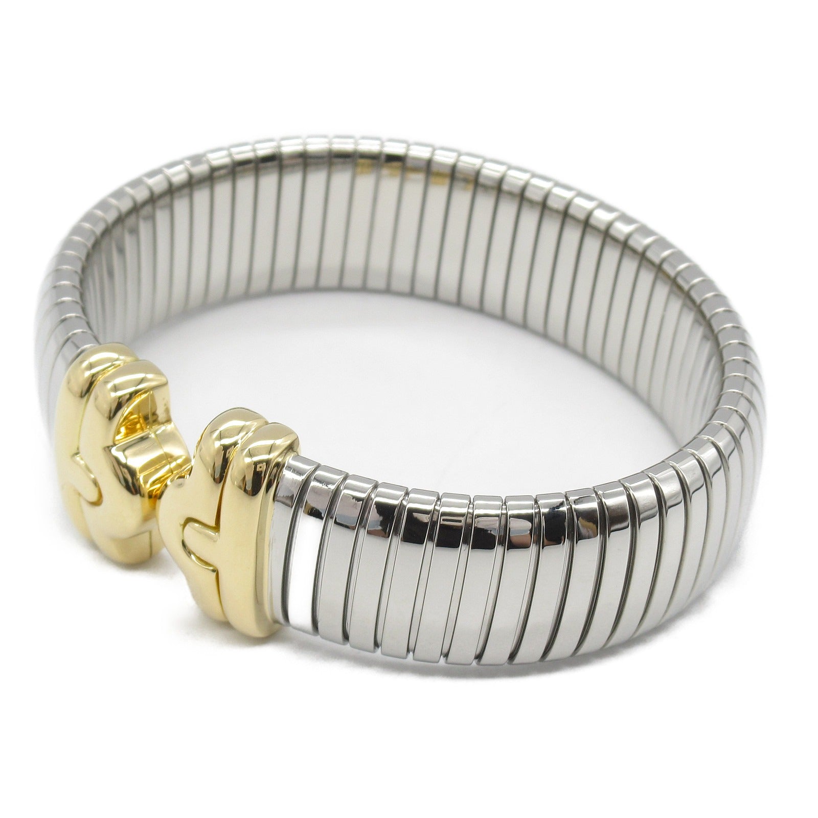 パレンテシスボガスブレスレット ブレスレット K18（イエローゴールド） ステンレススチール シルバー ブルガリ アクセサリー BVLGARI