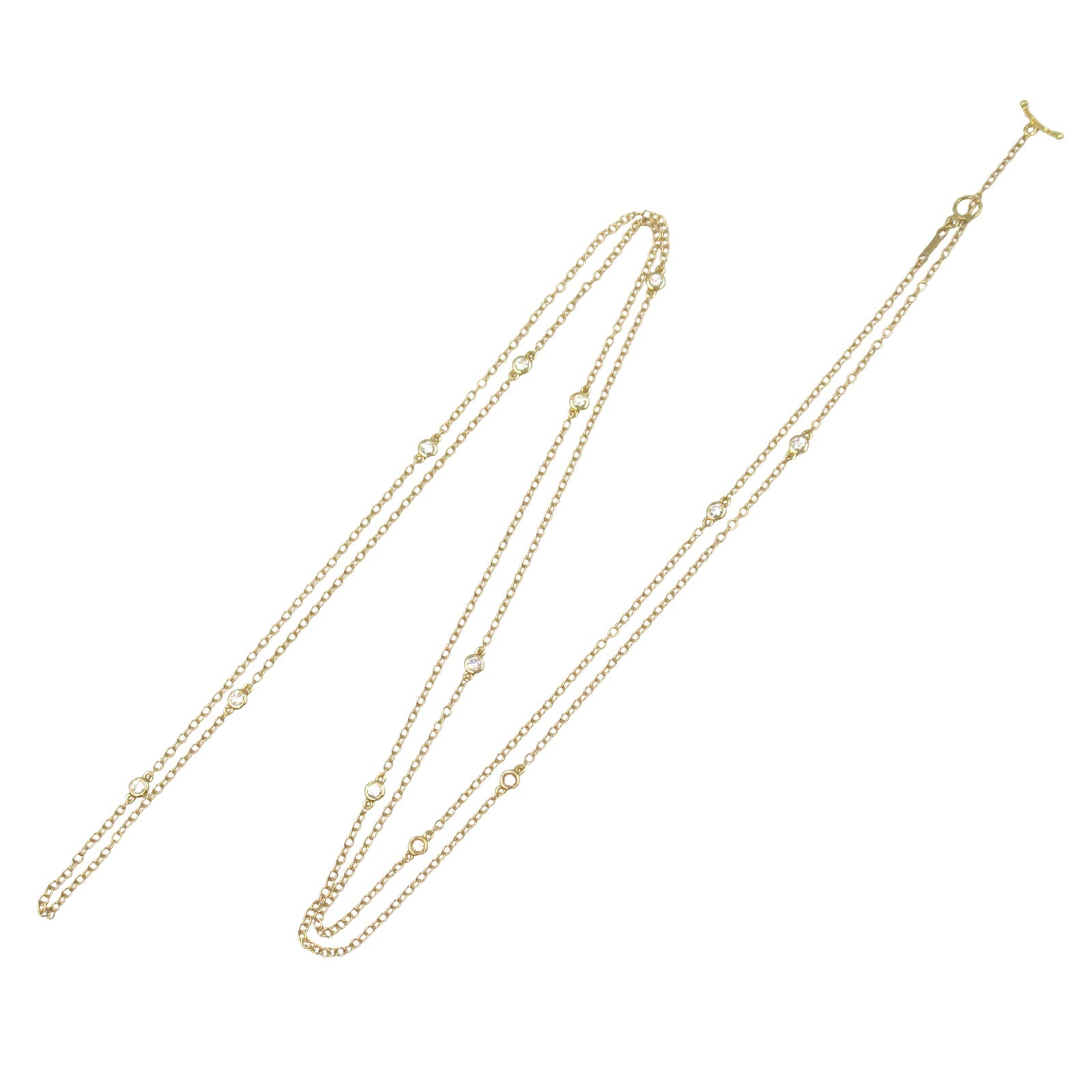 バイザヤードネックレス 12PD ネックレス K18（イエローゴールド） ダイヤモンド クリア ティファニー アクセサリー TIFFANY & Co.