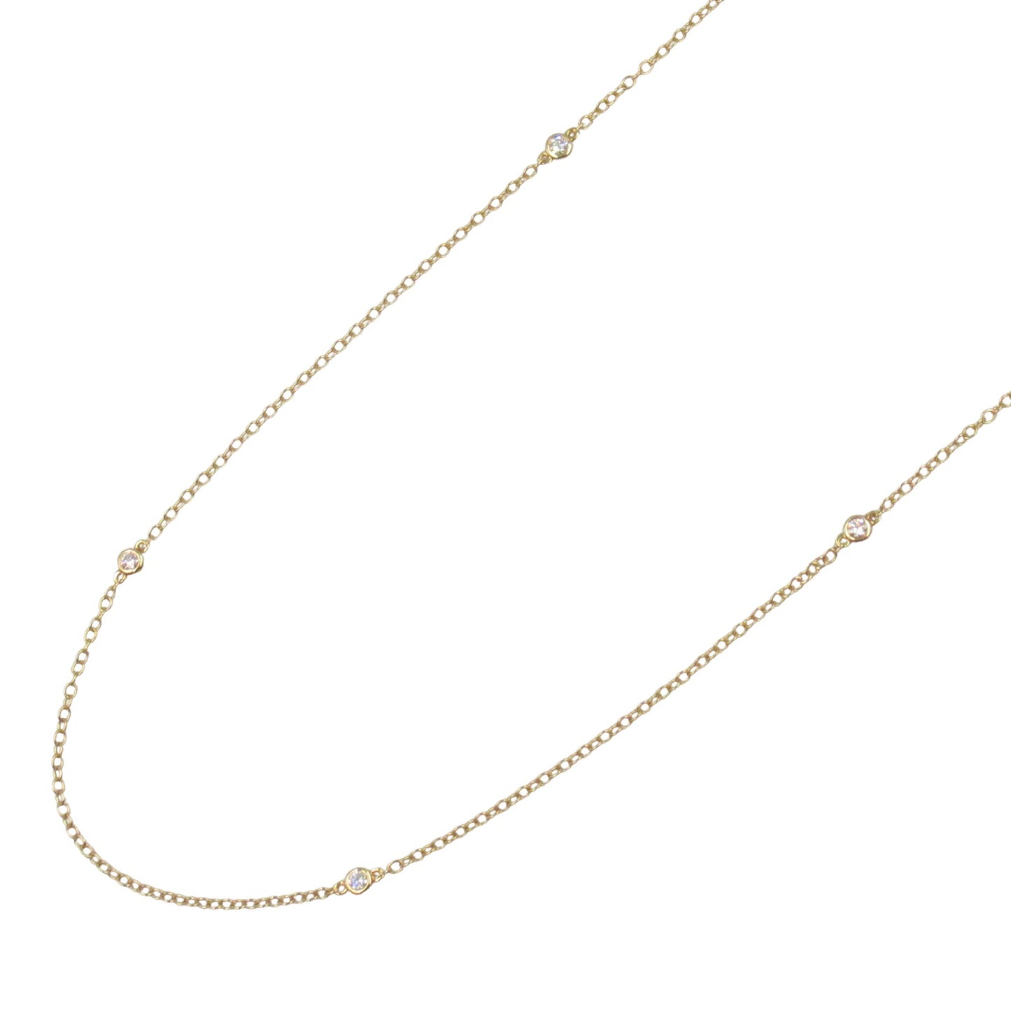 バイザヤードネックレス 12PD ネックレス K18（イエローゴールド） ダイヤモンド クリア ティファニー アクセサリー TIFFANY & Co.