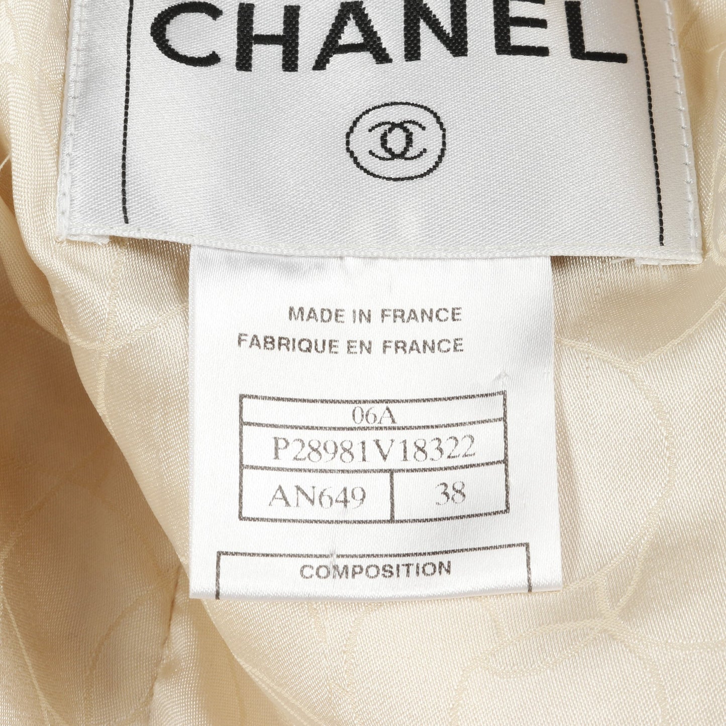 ツイード ジャケット ウール シルク モヘヤ アイボリー ネイビー レッド 06A シャネル アウター CHANEL