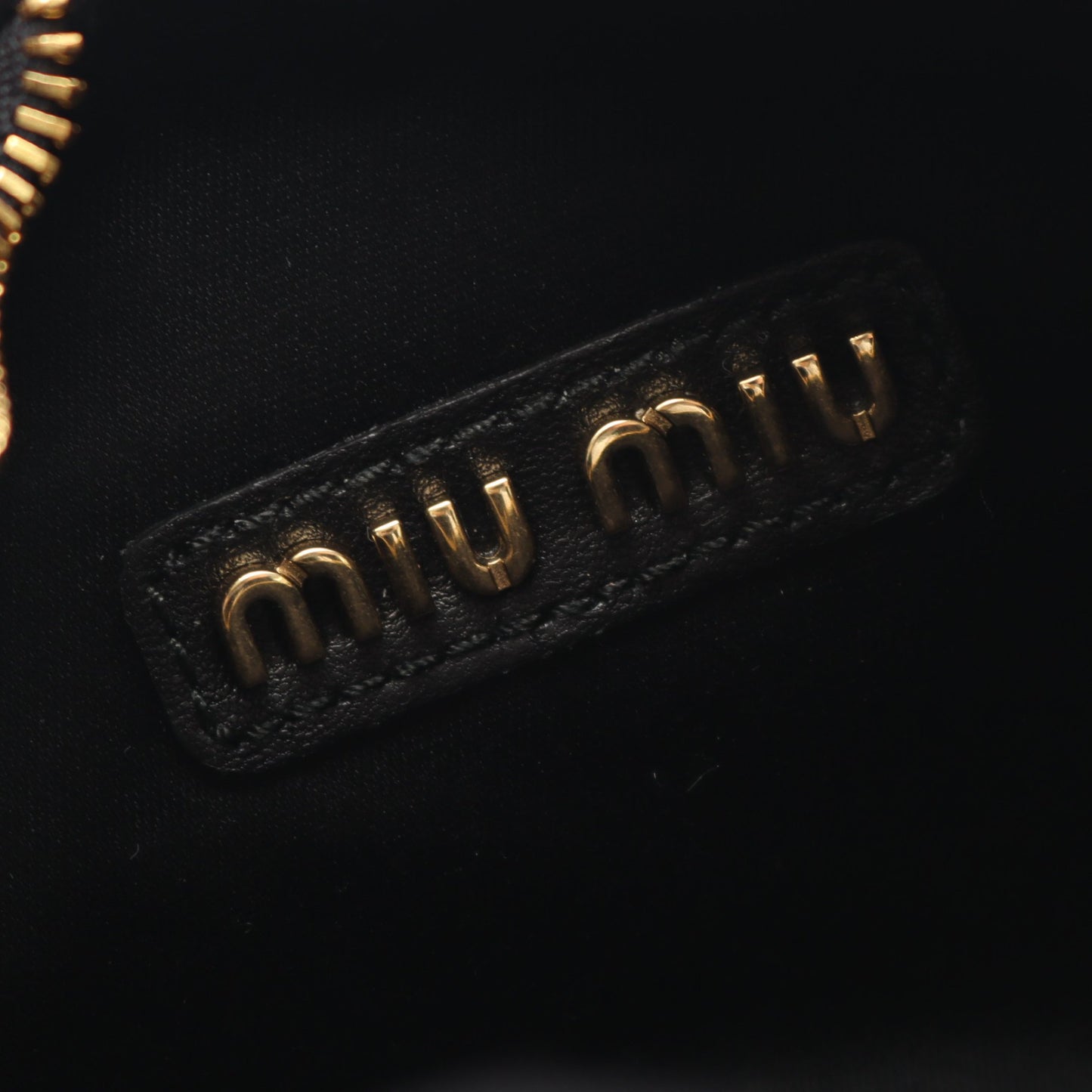 ワンダー マテラッセ ハンドバッグ レザー ブラック 2WAY ミュウミュウ バッグ miu miu