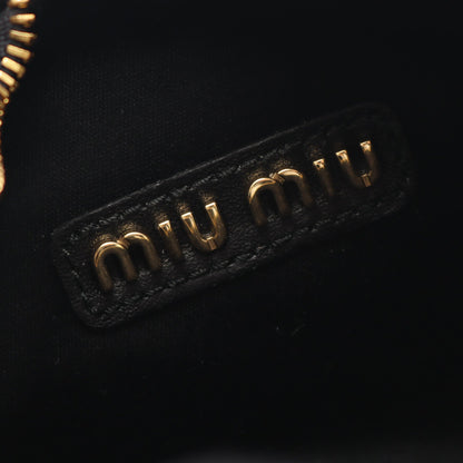 ワンダー マテラッセ ハンドバッグ レザー ブラック 2WAY ミュウミュウ バッグ miu miu