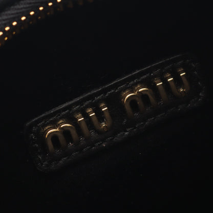 ワンダー マテラッセ ホーボーバッグ ハンドバッグ レザー ブラック 2WAY ミュウミュウ バッグ miu miu