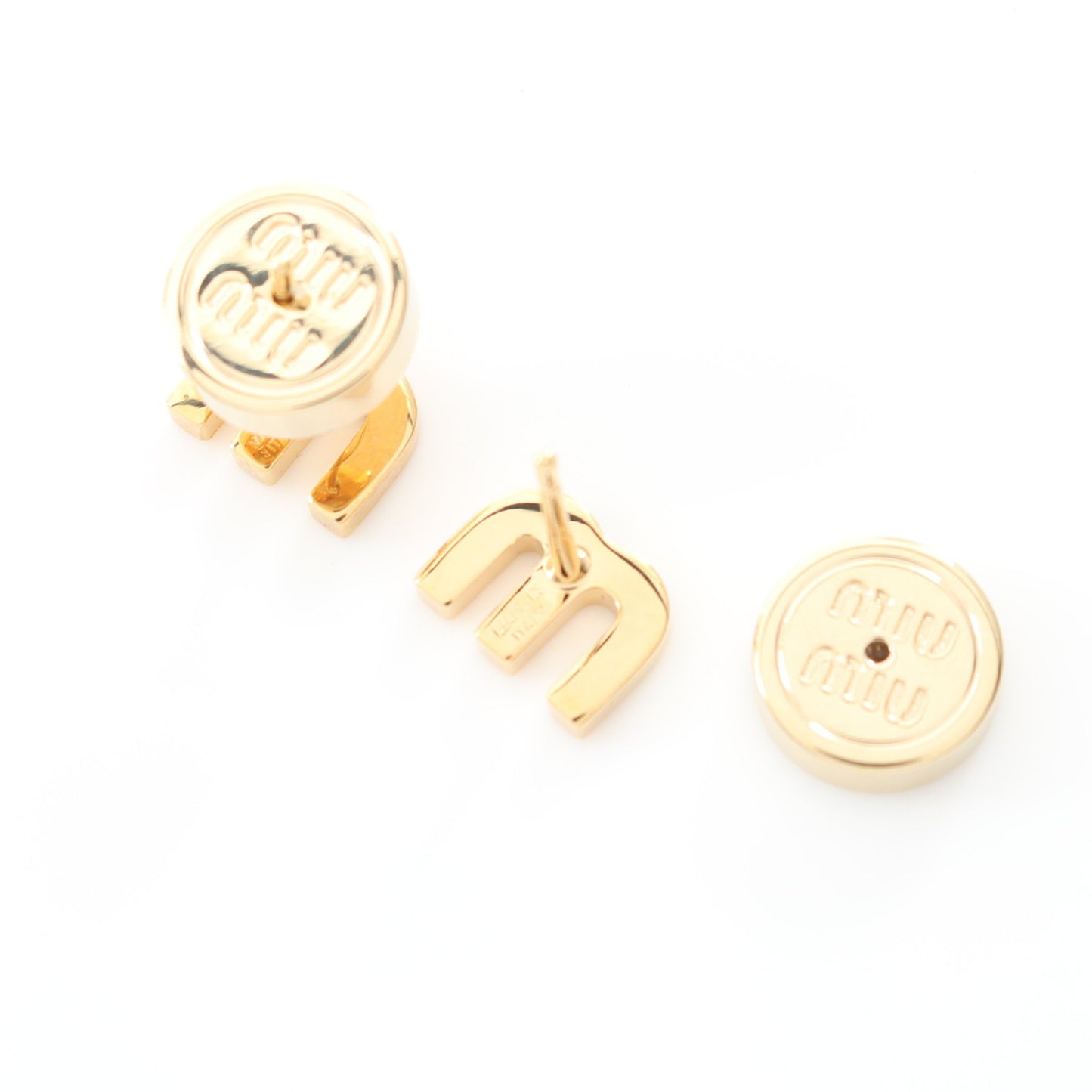 ピアス GP ゴールド ブラック ミュウミュウ アクセサリー miu miu