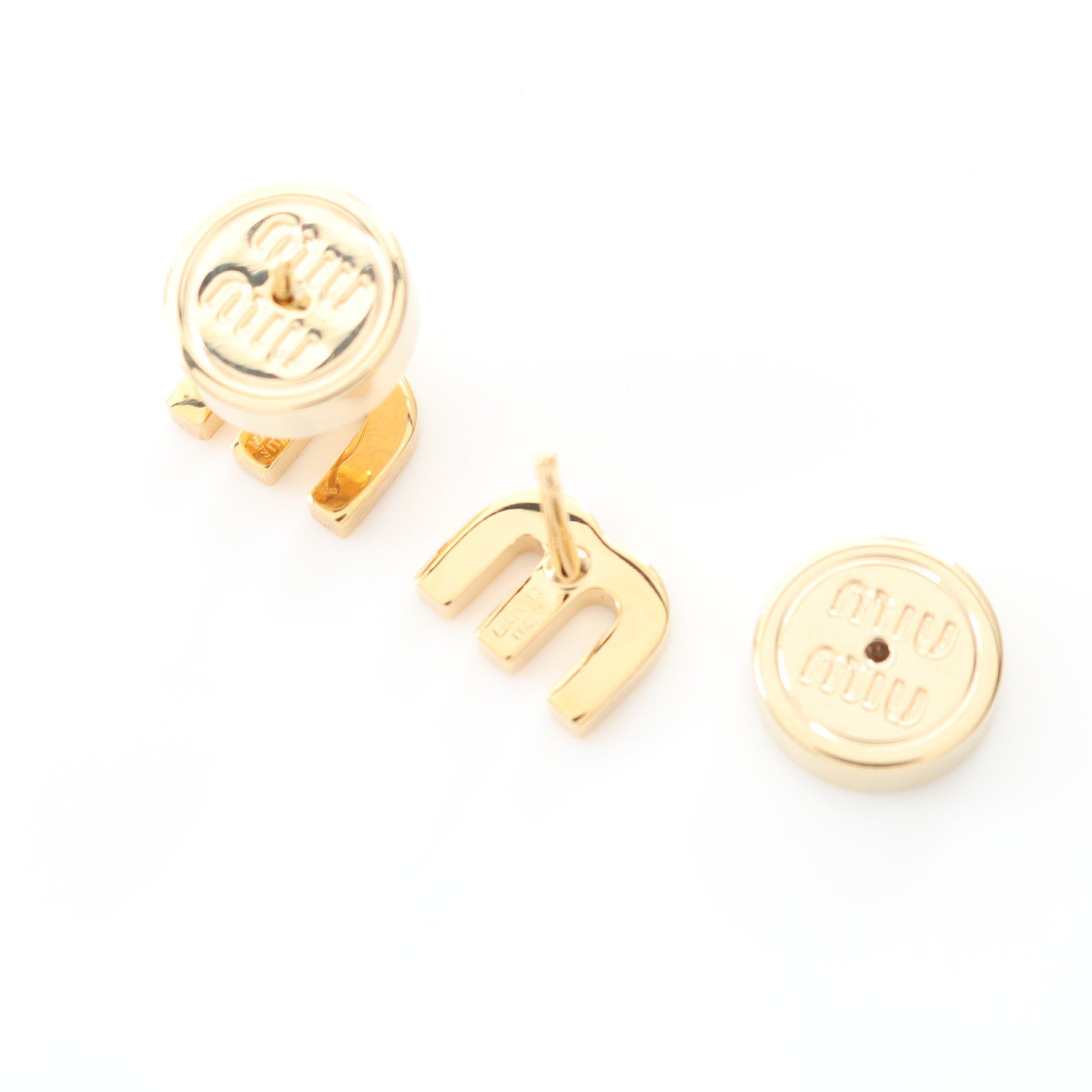 ピアス GP ゴールド ブラック ミュウミュウ アクセサリー miu miu