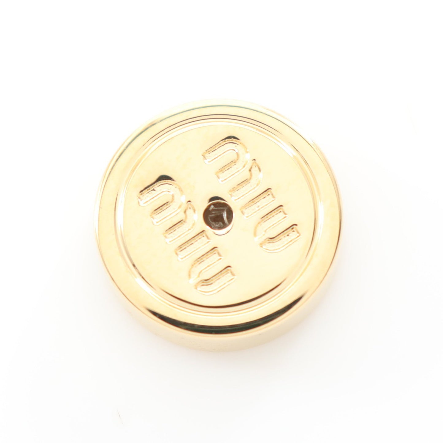 ピアス GP ゴールド ブラック ロゴ ミュウミュウ アクセサリー miu miu