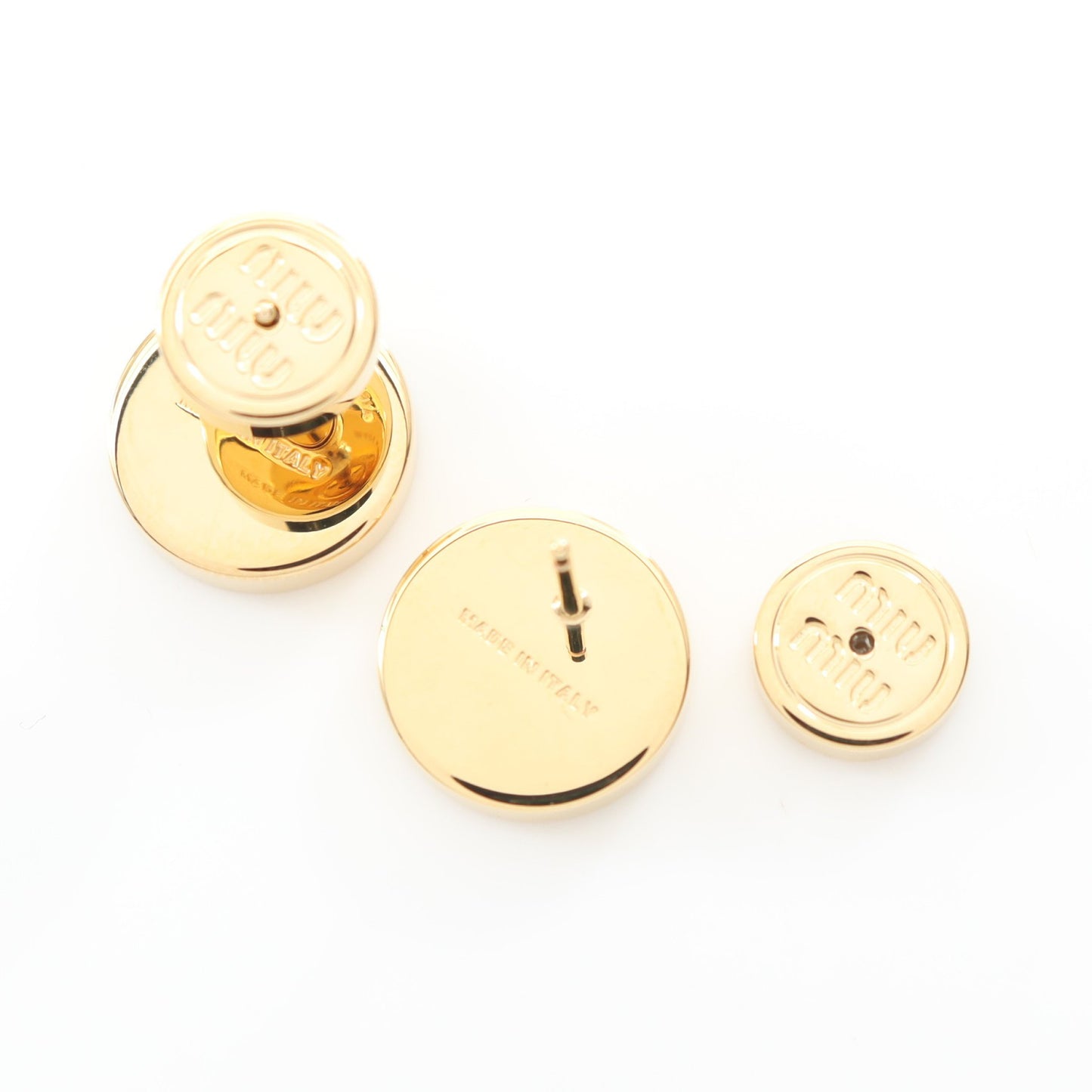 ピアス GP ゴールド ブラック ロゴ ミュウミュウ アクセサリー miu miu