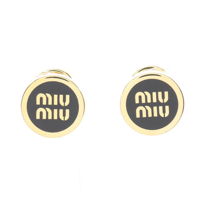 ピアス GP ゴールド ブラック ロゴ ミュウミュウ アクセサリー miu miu