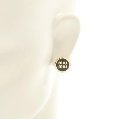 ピアス GP ゴールド ブラック ロゴ ミュウミュウ アクセサリー miu miu
