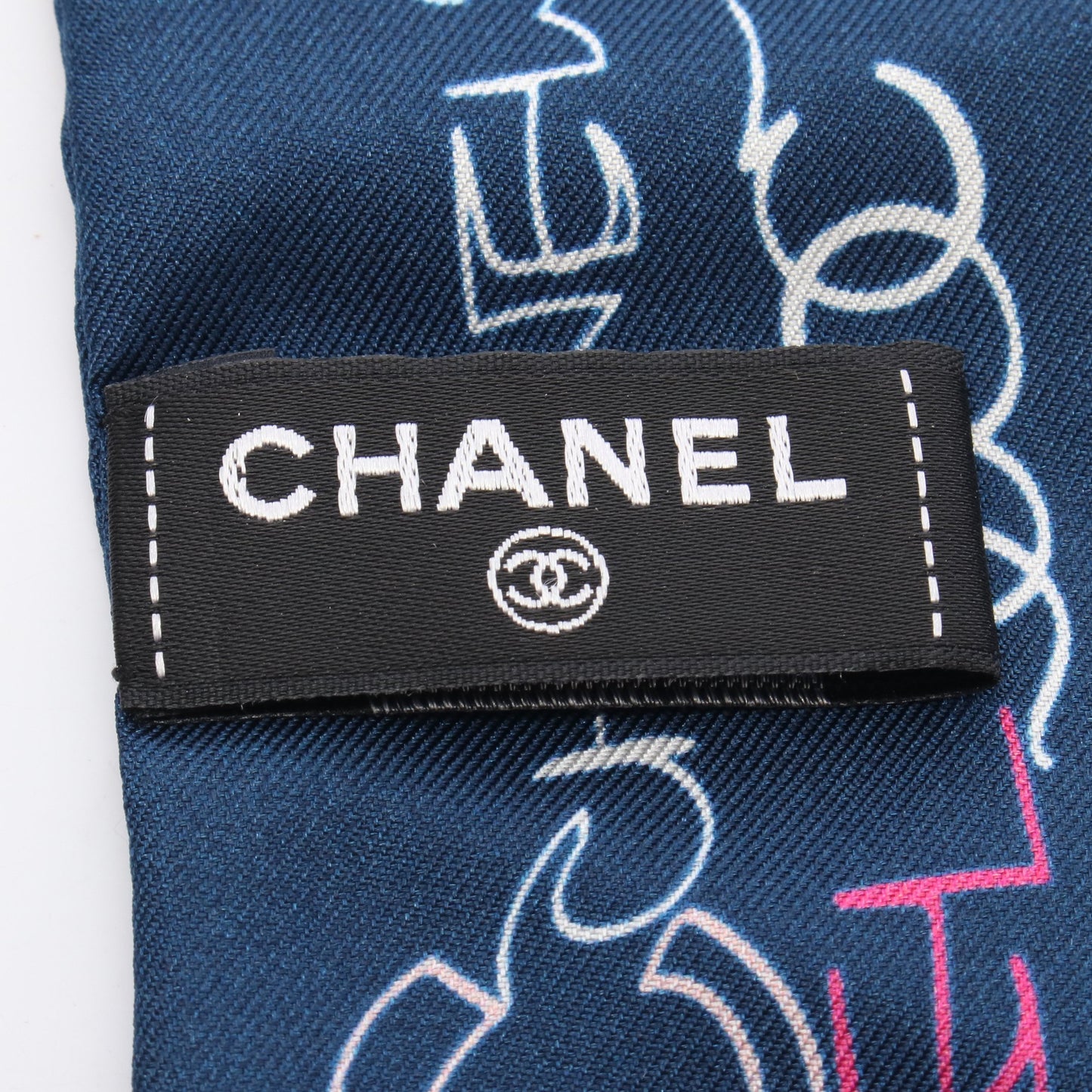 ココマーク ロゴ スカーフ シルク ダークネイビー マルチカラー シャネル 財布・小物 CHANEL