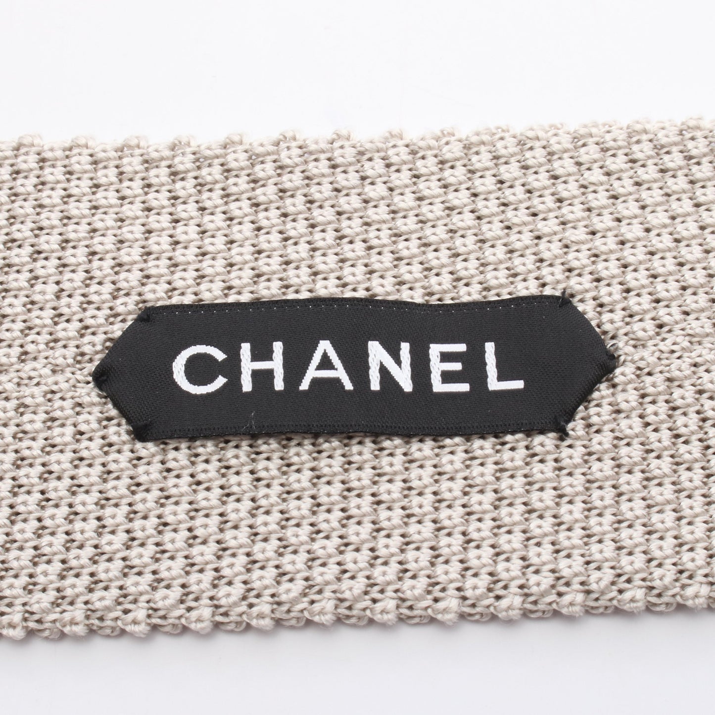 ココマーク ニット ネクタイ シルク ベージュ バーガンディ シャネル 財布・小物 CHANEL