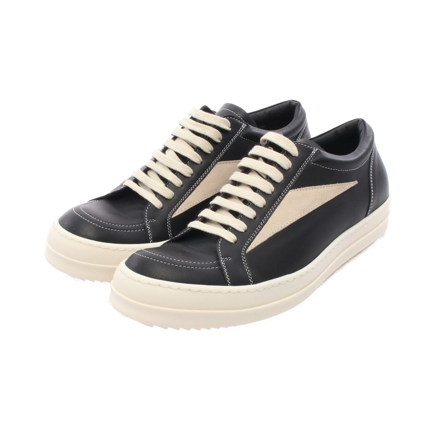 VINTAGE SNEAKS スニーカー レザー スエード ブラック ベージュ リックオウエンス シューズ Rick Owens