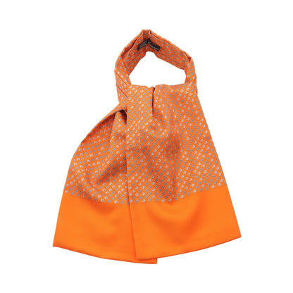 アスコットタイ ネクタイ シルク オレンジ マルチカラー エルメス 財布・小物 HERMES