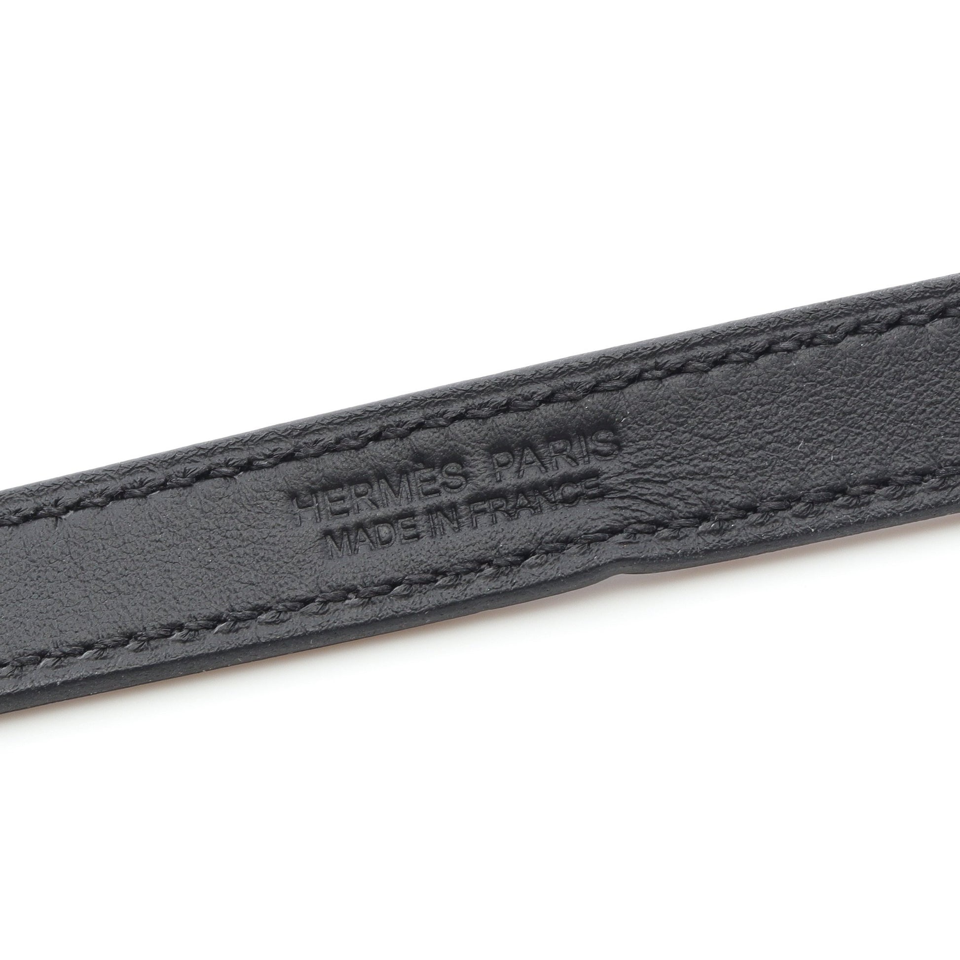 タイネックレス ケリー チョーカー レザー ブラック W刻印 エルメス アクセサリー HERMES