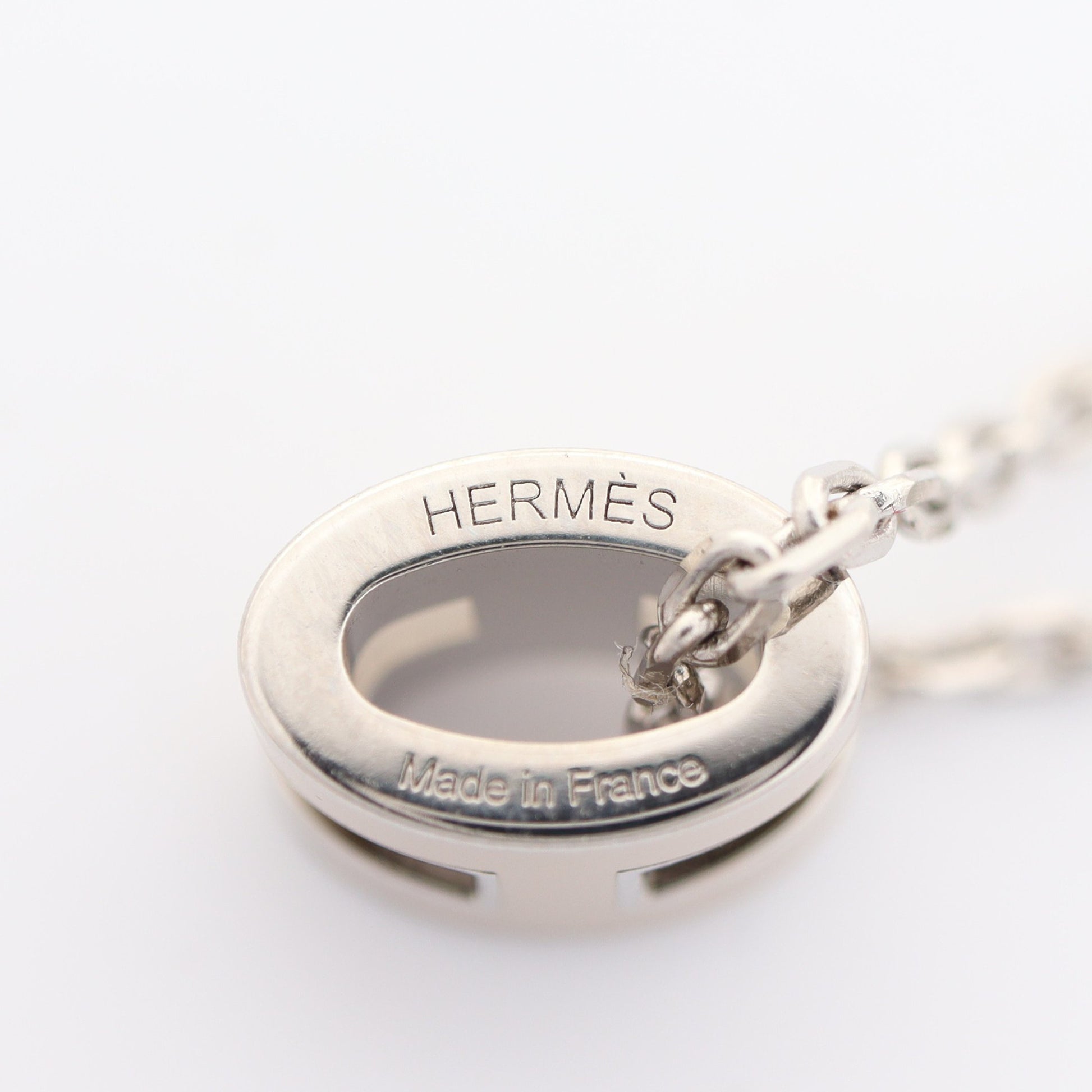 MINI POP H ミニポップアッシュ ネックレス シルバー ライトベージュ エルメス アクセサリー HERMES