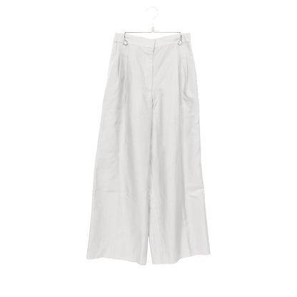 ワイドパンツ シルク ライトグレー エブール ボトムス ebure