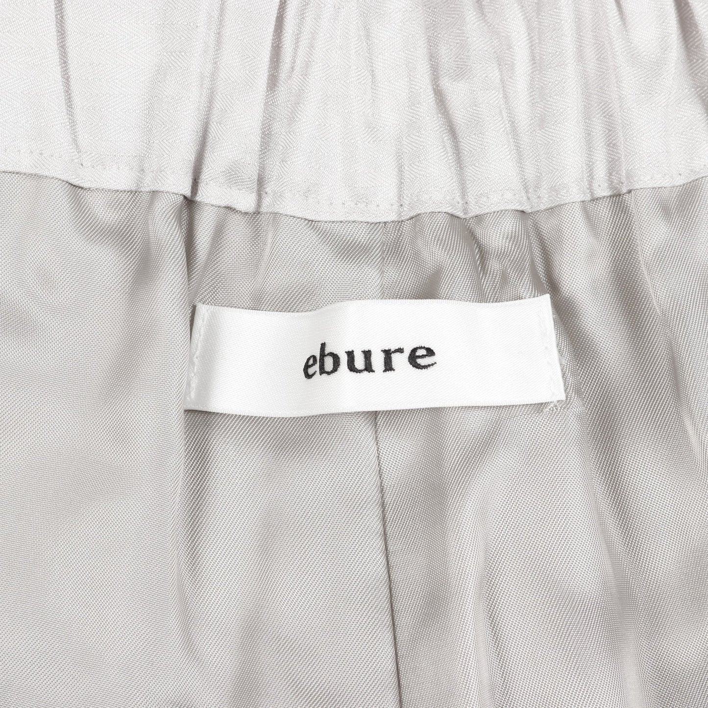 ワイドパンツ シルク ライトグレー エブール ボトムス ebure