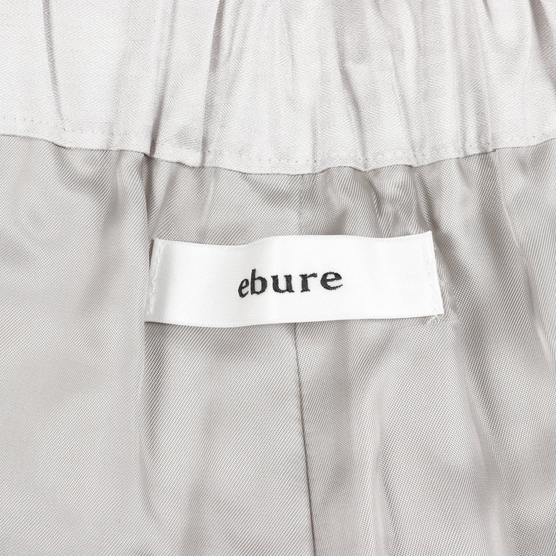 ワイドパンツ シルク ライトグレー エブール ボトムス ebure