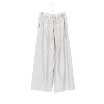 ワイドパンツ シルク ライトグレー エブール ボトムス ebure