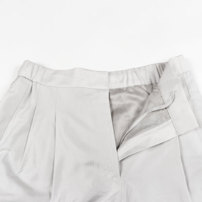 ワイドパンツ シルク ライトグレー エブール ボトムス ebure