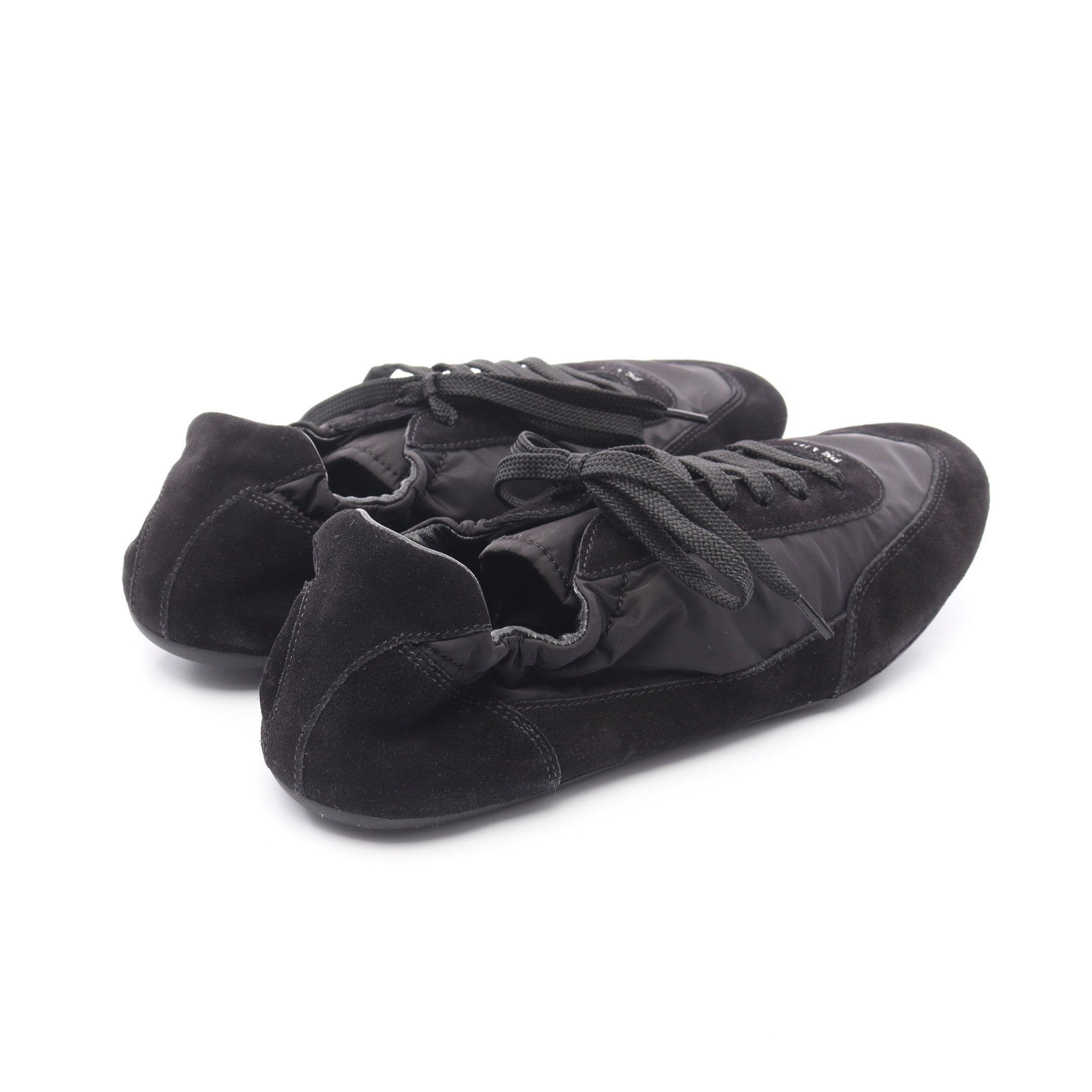 Re-Nylon コラプス スニーカー ナイロン スエード ブラック プラダ – RECLO