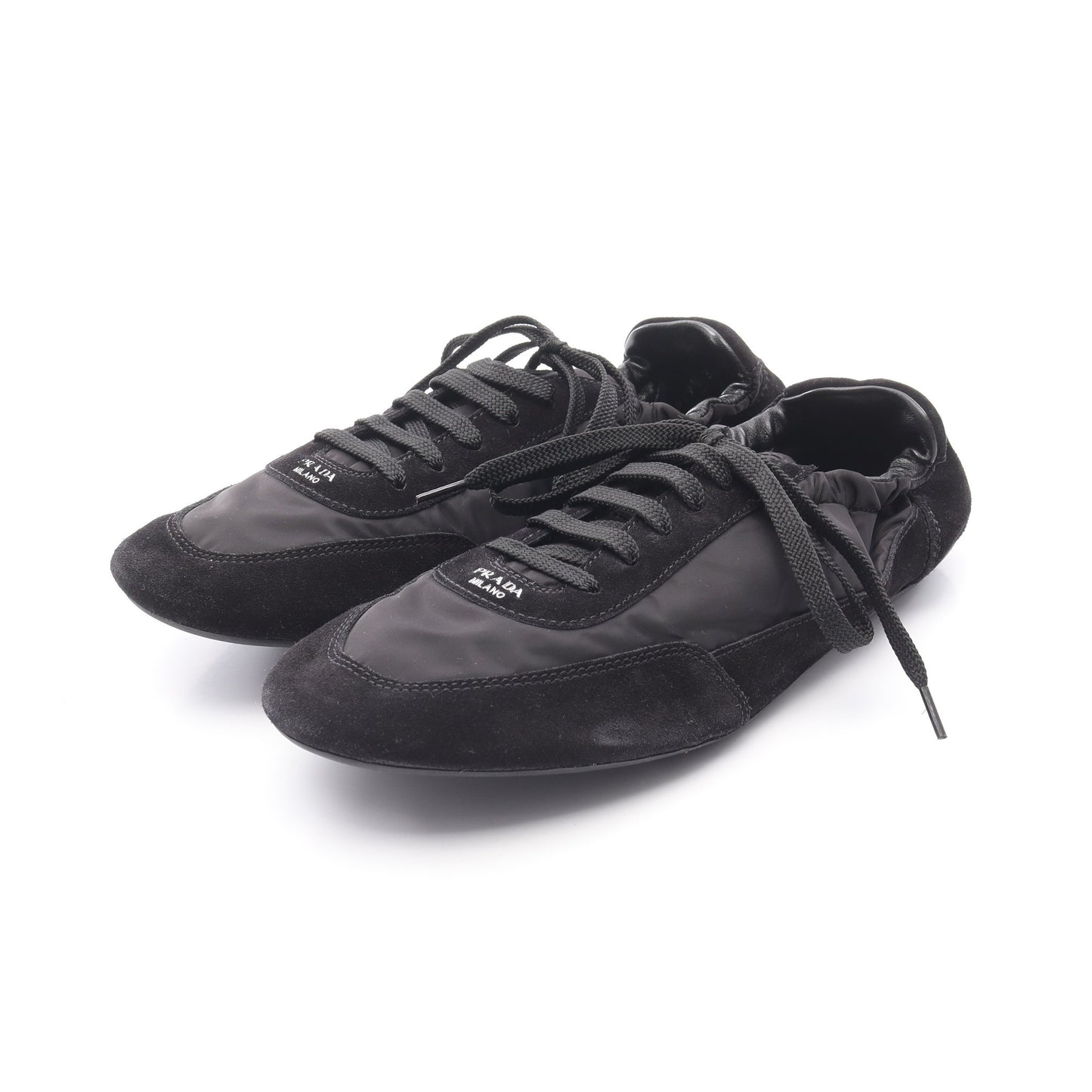 Re-Nylon コラプス スニーカー ナイロン スエード ブラック プラダ シューズ PRADA